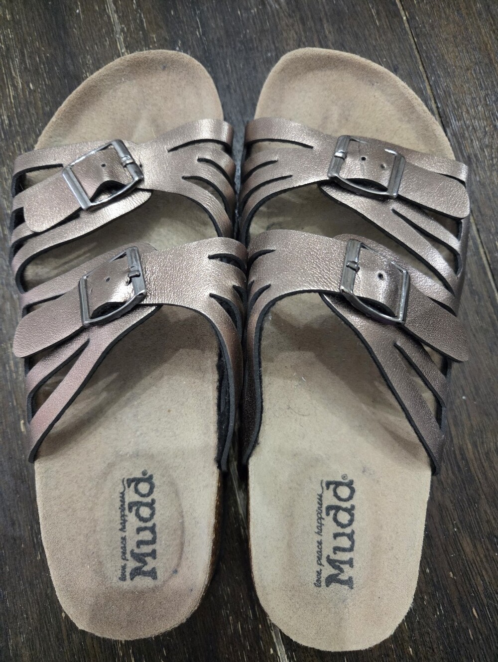 Womens Bronze Sandals Size 7-8